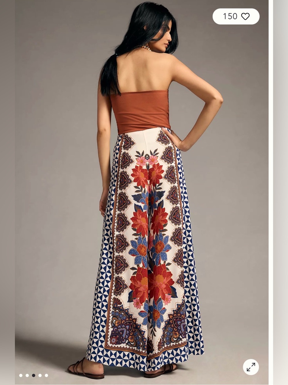 Farm Rio x Anthropologie Printed Wide-Leg Pants | Size XS - Picture 3 of 10